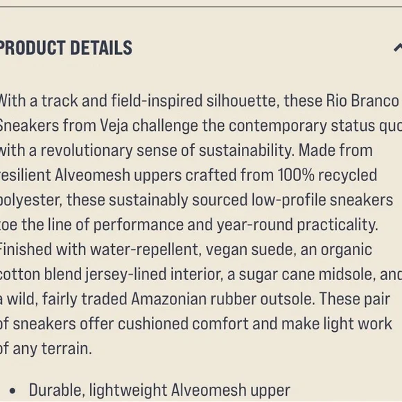 Veja SDU Alveomesh Natural California Size 11 Women’s Shoes - Picture 14 of 15